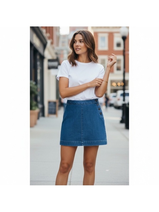 harper heritage Dresses & Skirts - Harper Heritage size M denim mini skirt with 4 side button closure